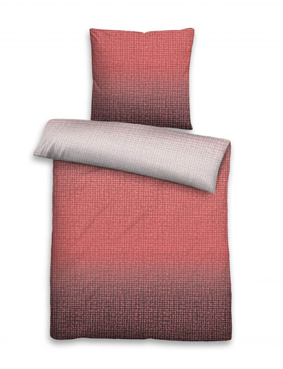 Mako-Satin Bettwäsche 155x220cm rost Mako-Satin Bettwäsche 155x220cm rost