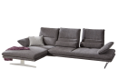 W.Schillig Polstergarnitur Broadway Anthrazit Longchair links