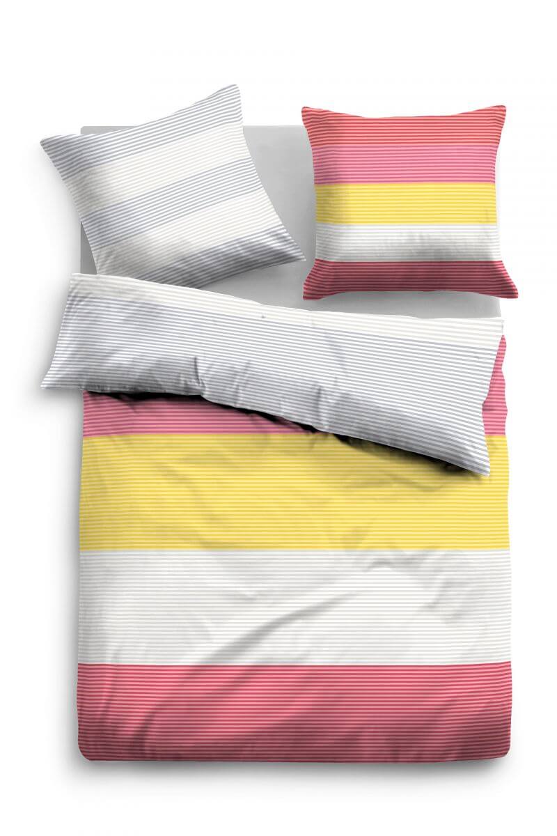 Tom Tailor Satin Bettwäsche 200x200-2x80x80cm lemon Tom Tailor Satin Bettwäsche 200x200-2x80x80cm lemon
