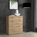 Schubladen-Kommode Tempra2 Eiche 74 cm