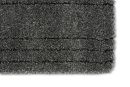 Webteppich SW Pure Design D.242 Anthrazit 200 x 290 cm Dunkelgrauer, flauschiger Badteppich mit Streifenmuster, weiche Oberfläche, modernes Badezimmer-Design.