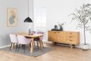 2er Set Armlehnenstuhl Brooke Samt Rosa