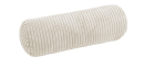 Beiger Nackenstütz-Kissenrolle aus weichem Cordstoff, ergonomisch, ideal für Schlaf und Entspannung.