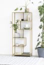 Design-Bücherregal Seaford Schwarz Gold 77 x 185 cm