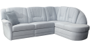 Helles Ecksofa mit weichem Stoffbezug und Kissen, modernes Wohnzimmermöbel für komfortables Wohnen.