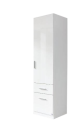 Drehtürenschrank rechts Weiß