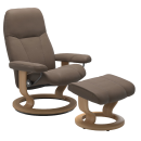 Stressless Sessel mit Hocker Consul Braun