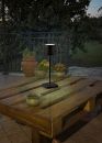 Reality Leuchten Akku Tischlampe Fernandez Schwarz