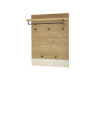 Garderobenpaneel aus Holz mit Ablage, Kleiderhaken und moderner Metallleiste, Wandmontage, Flur-Möbel