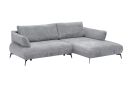 Modernes graues Ecksofa mit Stoffbezug und Metallfüßen, komfortabel für Wohnzimmer und stilvolle Einrichtung.