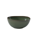 Grüne Keramikschüssel mit matter Oberfläche, modernes Design, ideal für Salat, Suppe oder Müsli.