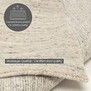 Handloom Teppich Pure aus Indien Uni Grau 190 x 290 cm
