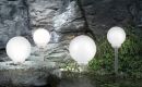 Solarleuchte Kunststoff silber metallic, 4xLED
