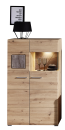 SPIDER PLUS Vitrine + Bel Artisan Eiche/Caspio dunk B/H/T ca. 80/139/37 cm