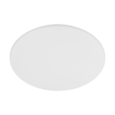 Weiße, runde, leere Porzellanplatte auf schwarzem Hintergrund, minimalistisch, Geschirr, Produktfoto.