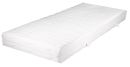 Weiu00dfe Einzelmatratze mit ergonomischer Wellenstruktur, atmungsaktiv, ideal fu00fcr gesunden Schlaf und Komfort.