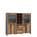 Highboardvitrine Clif Old-Wood