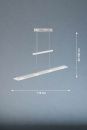 Fischer & Honsel LED Pendelleuchte Tenso TW 115 cm nickelfarben