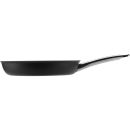 Schwarze Antihaft-Pfanne mit langem Griff, ideal zum Braten und Kochen in der modernen Küche.