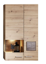 SPIDER PLUS Vitrine + Bel Artisan Eiche/Caspio dunk B/H/T ca. 80/136/37 cm