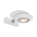 Moderne LED-Wandleuchte in Weiu00df, drehbar, energiesparend, fu00fcr Wohnzimmer, Flur oder Schlafzimmer geeignet.