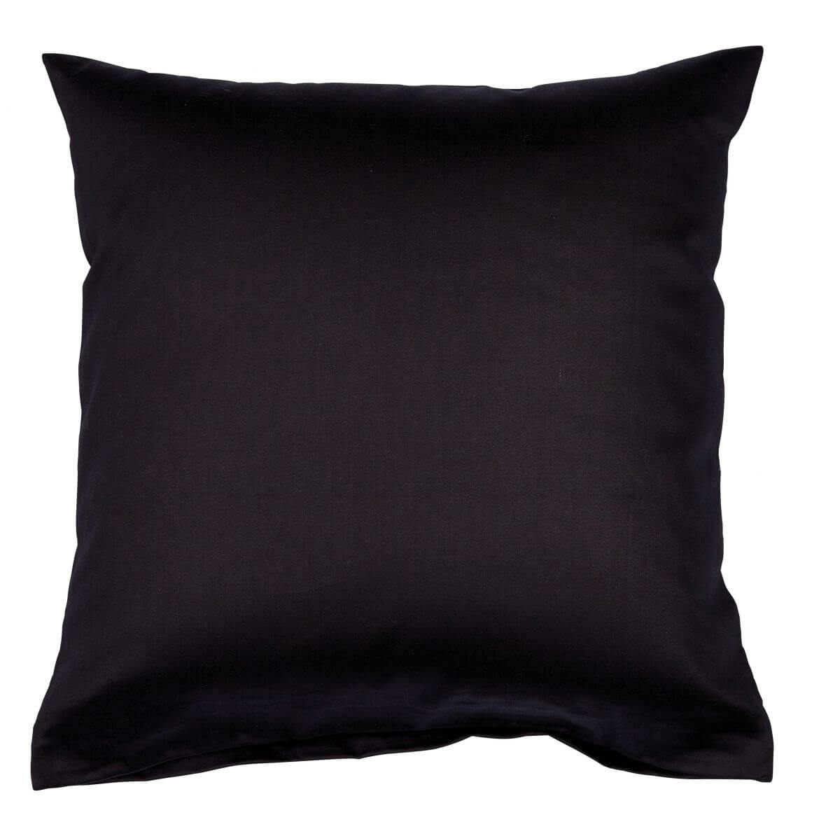 Colors Mako-Satin K.-Bezug 40x40cm schwarz Colors Mako-Satin K.-Bezug 40x40cm schwarz