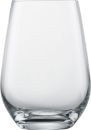 Klares, leeres Wasserglas aus Glas auf weiu00dfem Hintergrund, modernes Design, Trinkglas fu00fcr Wasser oder Saft.
