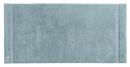 Hellblaue Badematte aus weichem Frottee, rechteckig, rutschfest, ideal für Badezimmer, moderne Badtextilien.