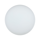 Weiu00dfe, runde Deckenleuchte vor schwarzem Hintergrund, modernes Lampen-Design fu00fcr Wohnru00e4ume.