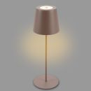HVMM AKKU LED Tischlampe Kiki 1-flg Braun