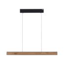 Moderne LED-Pendelleuchte aus Holz und Metall, hu00f6henverstellbar, ideal fu00fcr Esszimmer oder Bu00fcro.