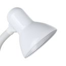 Weiße Schreibtischlampe mit flexiblem Hals, modernes Design, ideal für Büro oder Arbeitsplatzbeleuchtung.