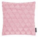 Fluffy Hearts Kissen 40x40cm, rose