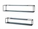 Wandregal Leicester Metallfarben Schwarz