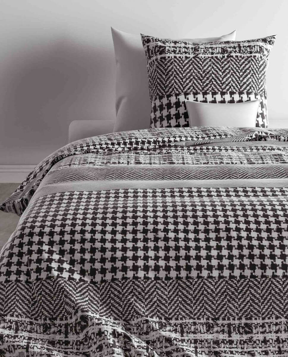 Bettwäsche Carmo 155x220cm Black/White Bettwäsche Carmo 155x220cm Black/White