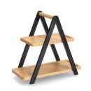 Zeller Etagere Bambus Schwarz