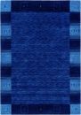 Handloom aus Indien Nonza Bordüre 80 blau 170 x 240 cm