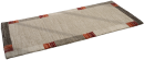 Webteppich Castle Stripe Beige-Dunkelbraun 80 x 300 cm