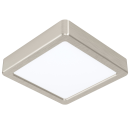 Quadratische LED-Deckenleuchte aus gebürstetem Metall, energiesparend, modernes Design für Wohn- und Arbeitsräume.