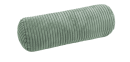 Grünes Nackenstützkissen aus weichem Cordstoff, zylindrisch, ideal für ergonomisches Liegen und Dekoration.