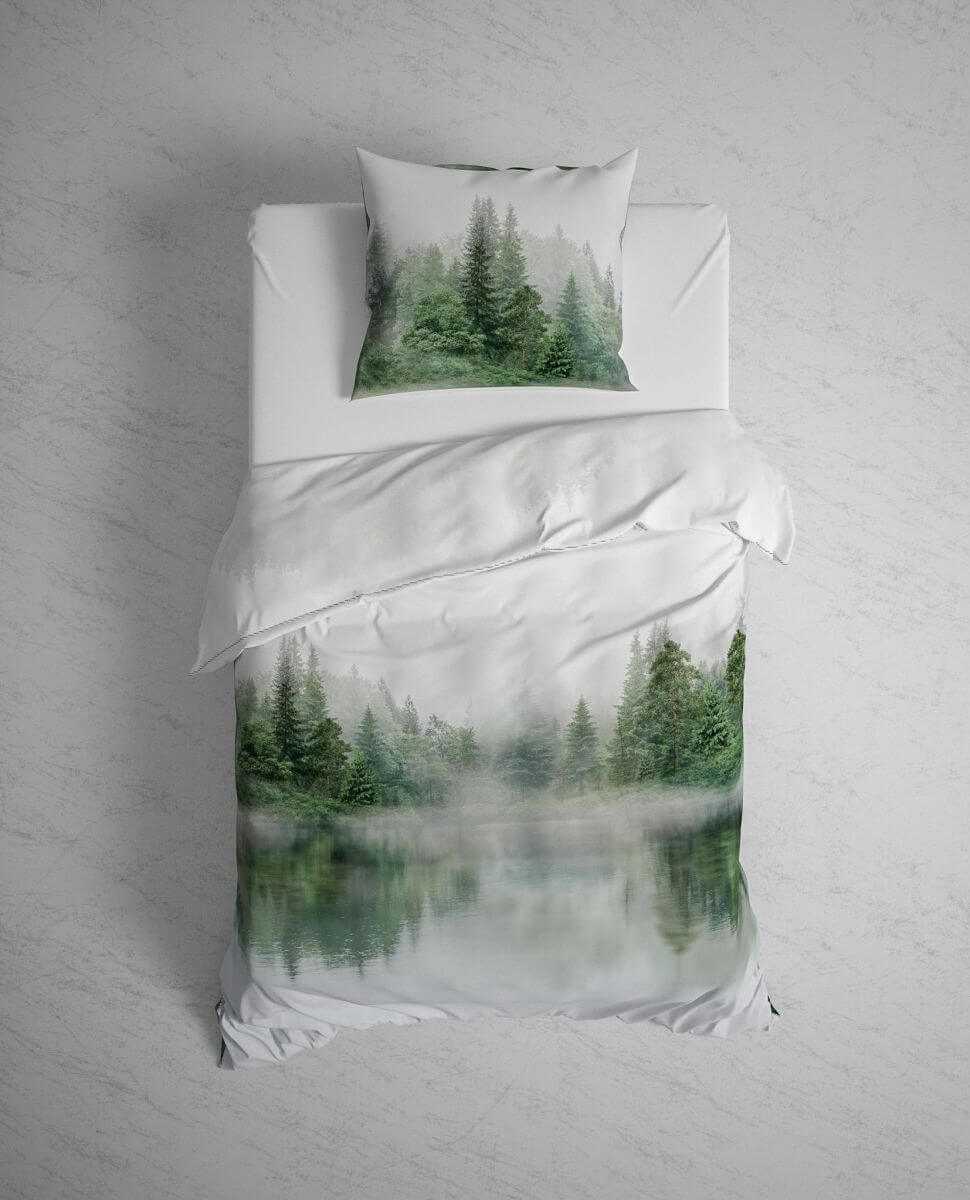 Bettwäsche GOTS Nimy 155x220cm Lake Green Bettwäsche GOTS Nimy 155x220cm Lake Green