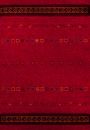 Handloom aus Indien Lori Dream Gold Red 190 x 290 cm