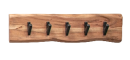 Wandgarderobe aus Holz mit fünf schwarzen Haken, ideal für Flur, Diele oder Eingangsbereich.