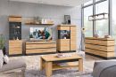 Vitrine Corte R Eiche Grau 60 x 201 cm