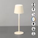 Fischer & Honsel Akku Tischlampe Roxi Beige
