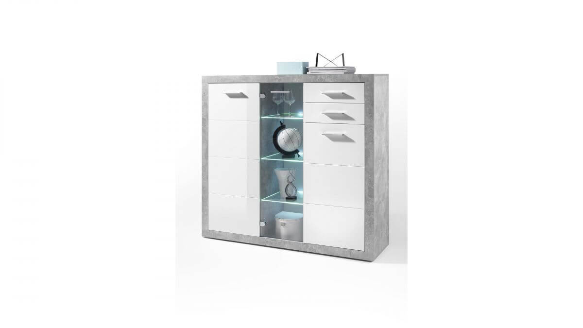 Highboard Stone Weiß Highboard Stone Weiß