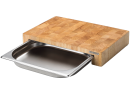 Continenta Stirnholz Schneidebrett mit Schublade 39 x 27 cm