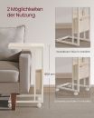 Vasagle Beistelltisch Cremeweiß inkl. Stofftasche
