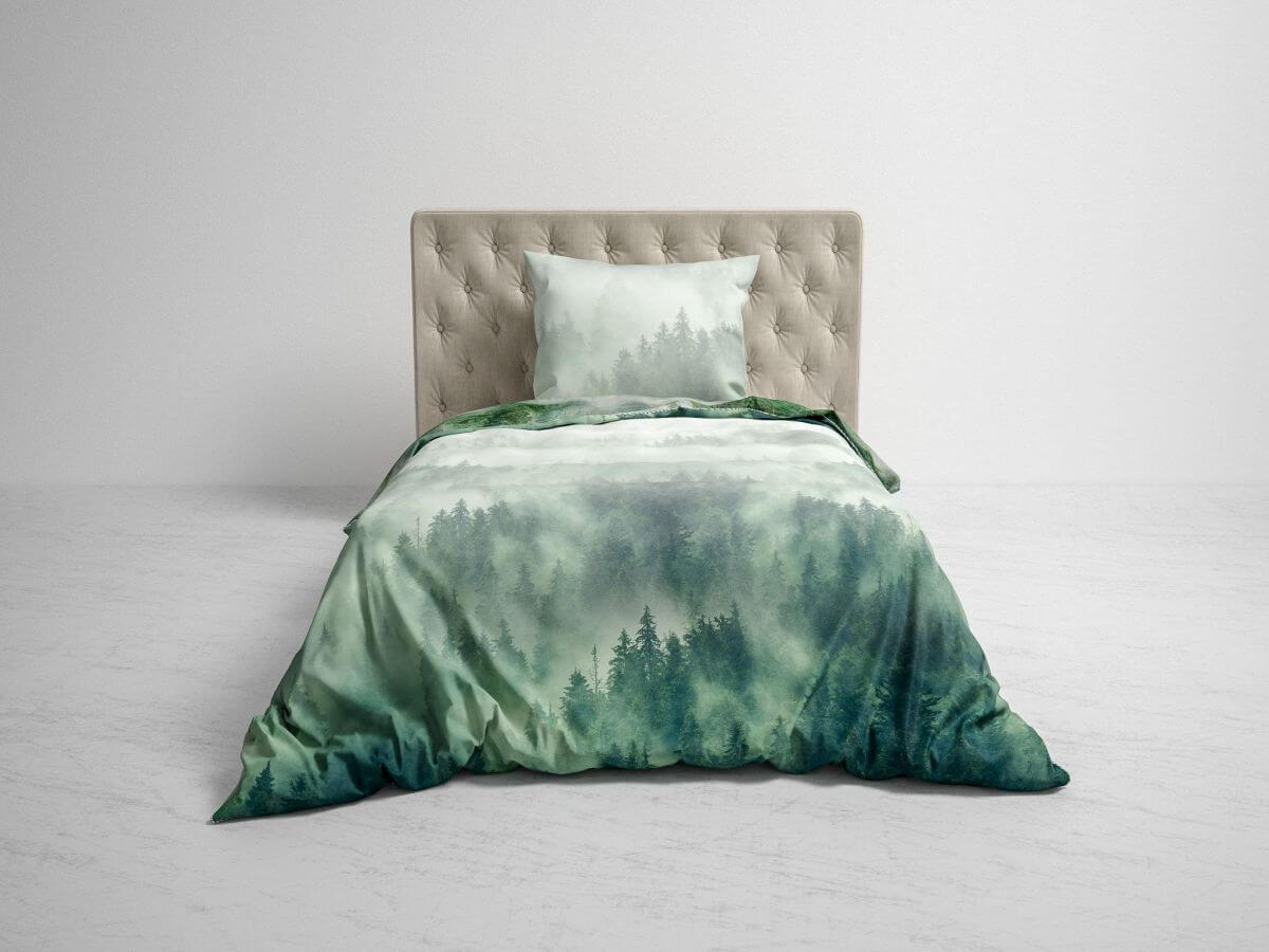 Bettwäsche GOTS Nimy 155x220cm Lake Green Bettwäsche GOTS Nimy 155x220cm Lake Green