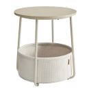 Vasagle Beistelltisch Beige inkl. Korb